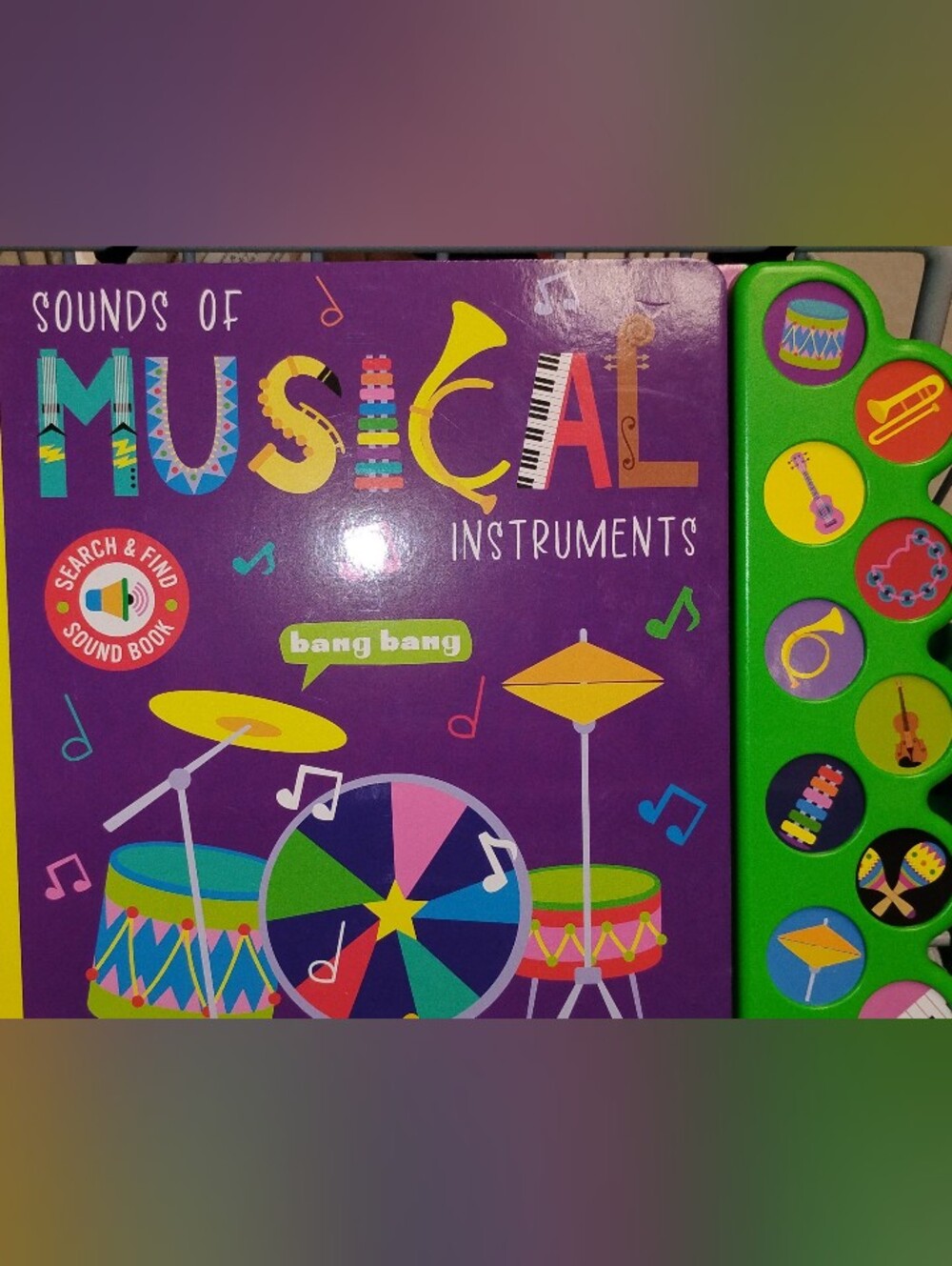 Kids Musical Instrument Toy - Purple Drum Set Playbook